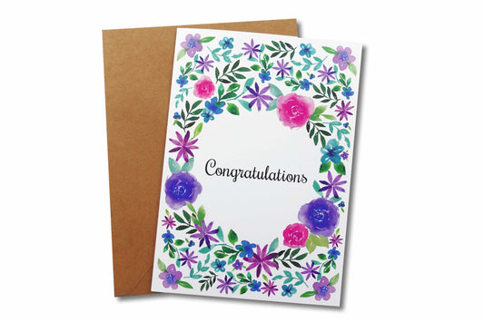 Congratulations Floral Greeting Card