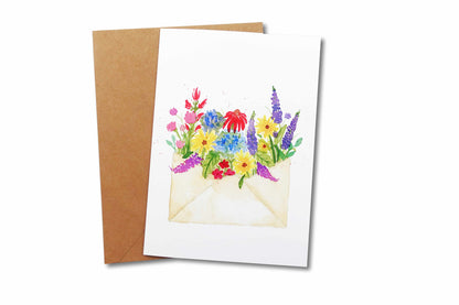 Floral Envelope Greeting Card
