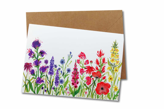 Rainbow Floral Greeting Card