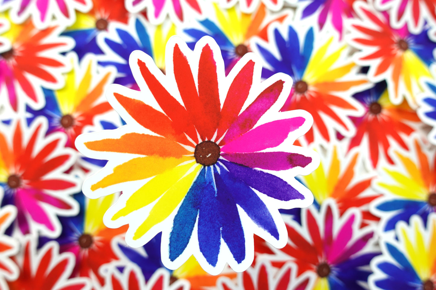 Rainbow Flower Vinyl Sticker
