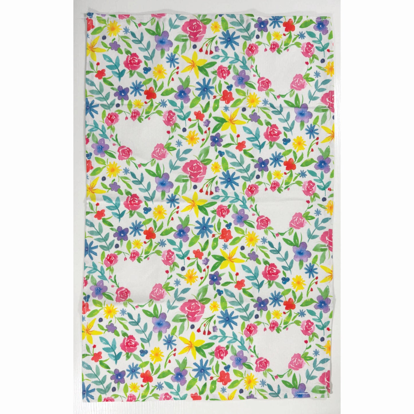 Floral Watercolor Tea Towel
